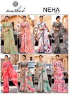 Neha Vol 11 By Kashvi Dull Moss Digital Printed Saree Exporters In India